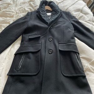 Men’s Mackage wool coat with removable collar. Excellent condition.